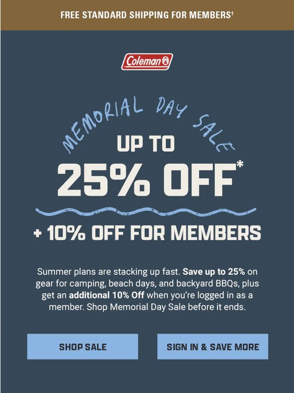 Memorial Day Savings end soon: Up to 25% Off