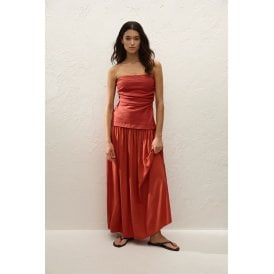 Faithfull The Brand Hedy Maxi Dress Dusty Tomato