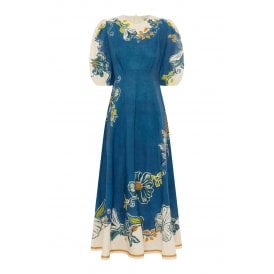 Alemais Luda Midi Dress Blue Multi
