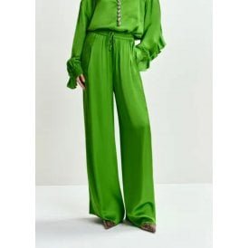 Essentiel Antwerp Julissa Wide Leg Track Pant Spirulina Green
