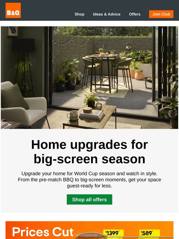 Big savings on TVs, paint and outdoor