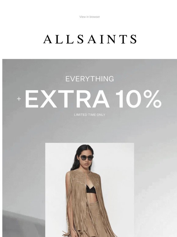 Now Take An Extra 10% Off Everything