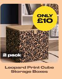 Leopard Print Cube Storage Boxes