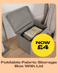 Foldable Fabric Storage Box With Lid