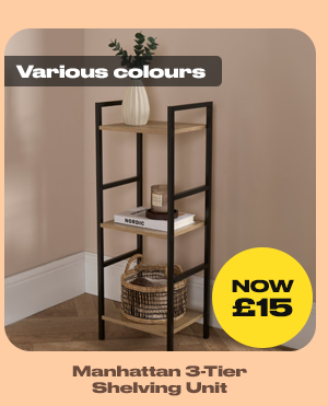 Manhattan 3-Tier Shelving Unit
