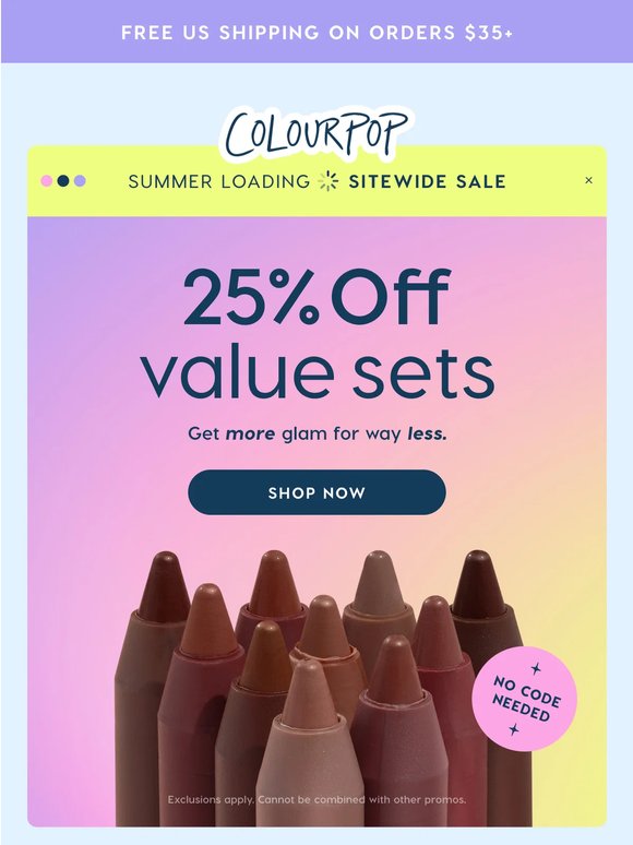 omg, 25% OFF value sets 💞