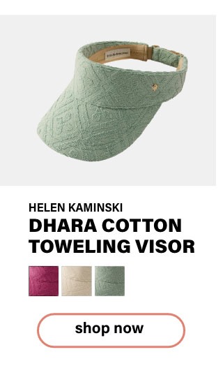 Dhara Cotton Toweling Visor by Helen Kaminski 