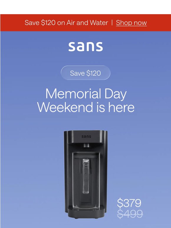 Memorial Day Weekend is here. Shop the sale.