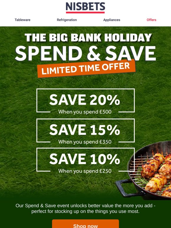 Big bank holiday savings start now