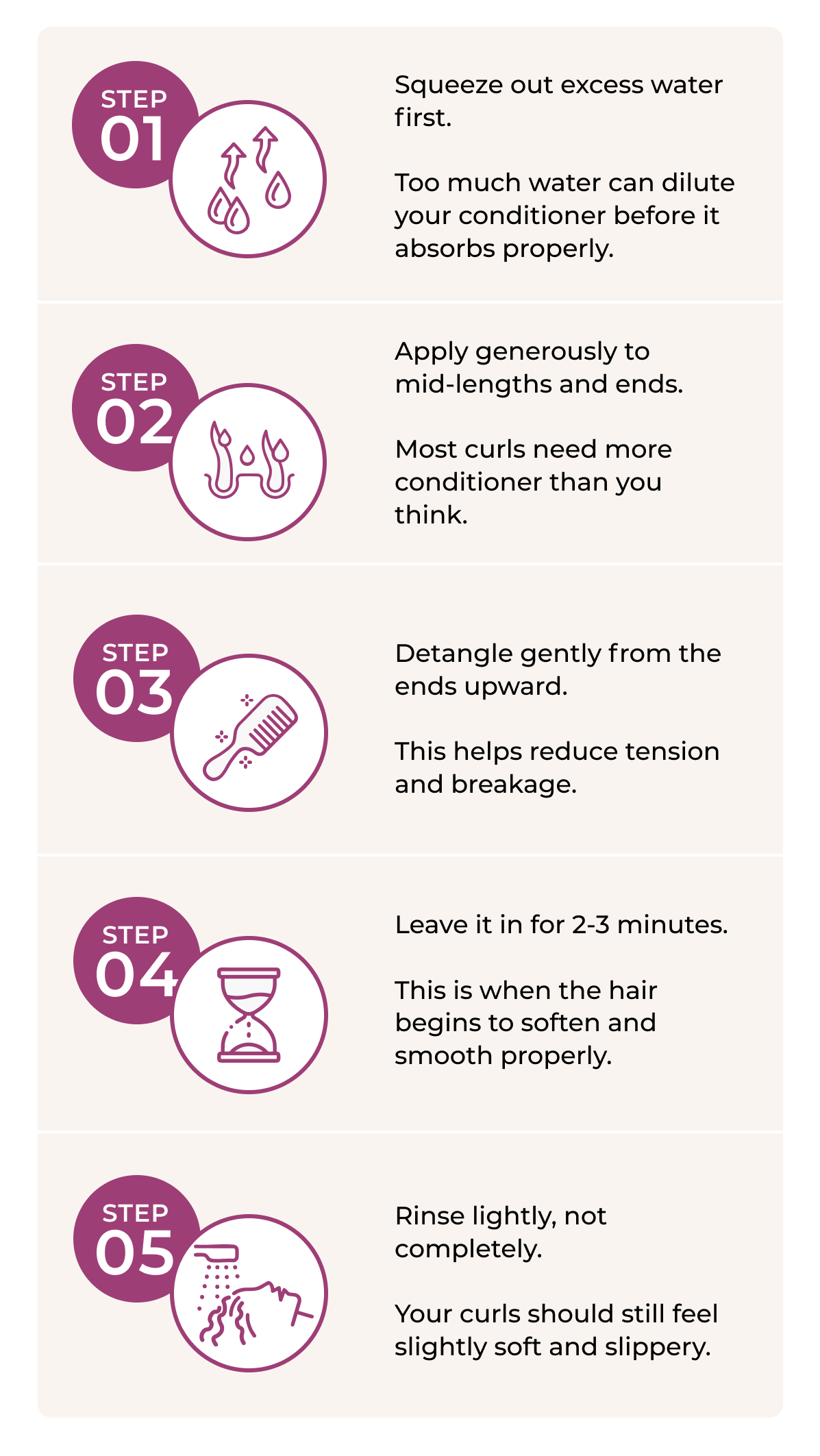 Conditioner Steps