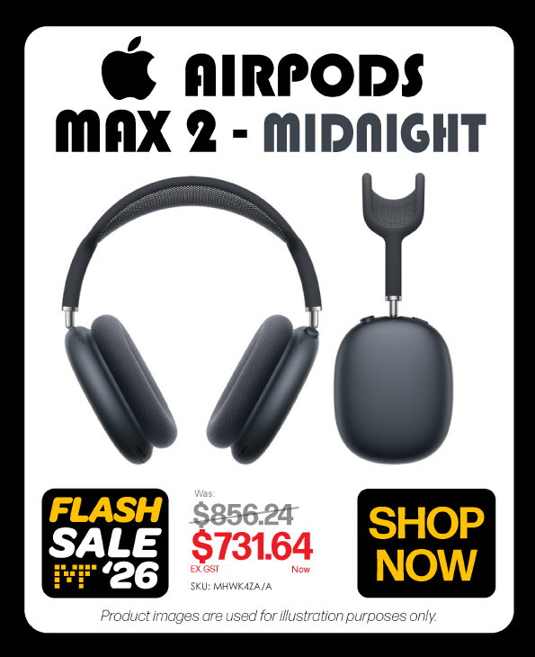 Shop Now Apple AirPods Max 2 - Midnight - Was $856.24, Now $731.64 Ex GST