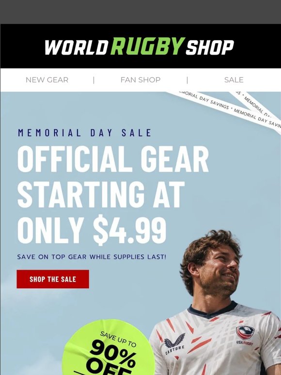 The Memorial Day Sale is LIVE! Gear starting at only $4.99!