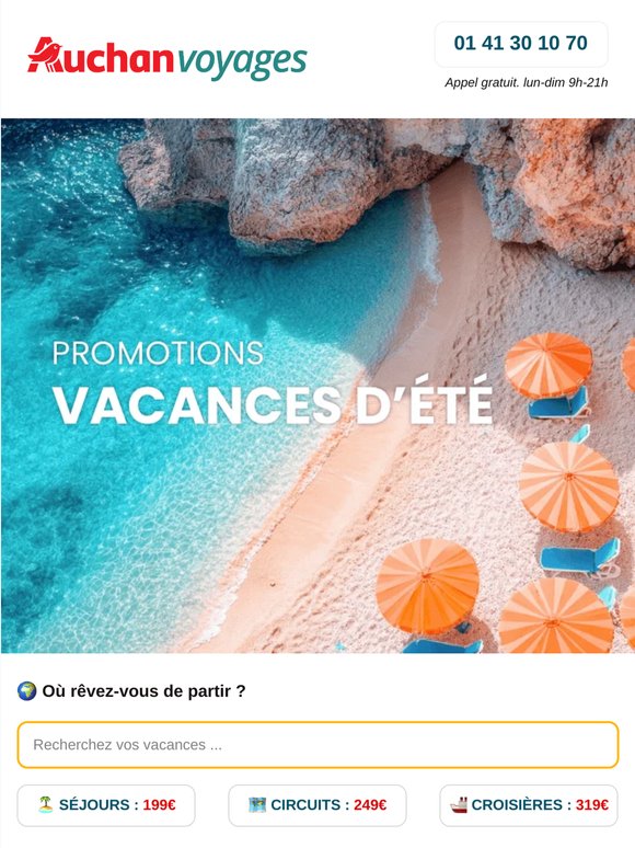 📢😎 Jusqu’à -60% sur vos vacances d’été !