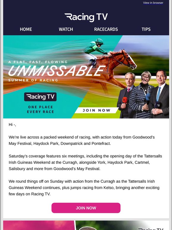 Don’t miss a huge weekend of live racing, —! 🏇