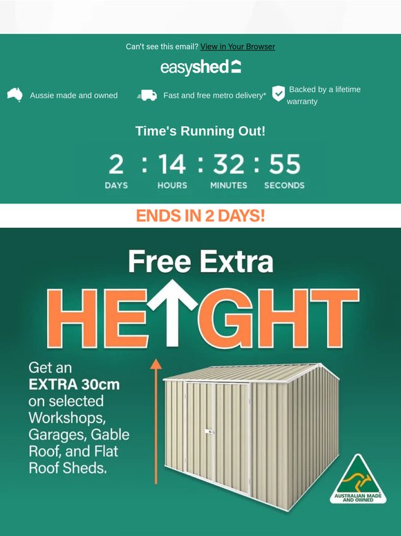 ⏳ Free Extra Height Wraps up in 2 Days