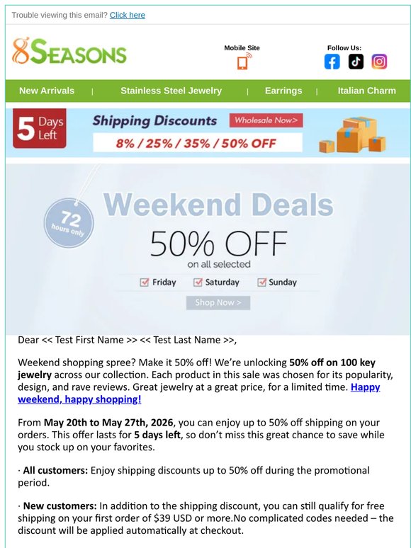 [Discount] Weekend Deals + Shipping Discount!