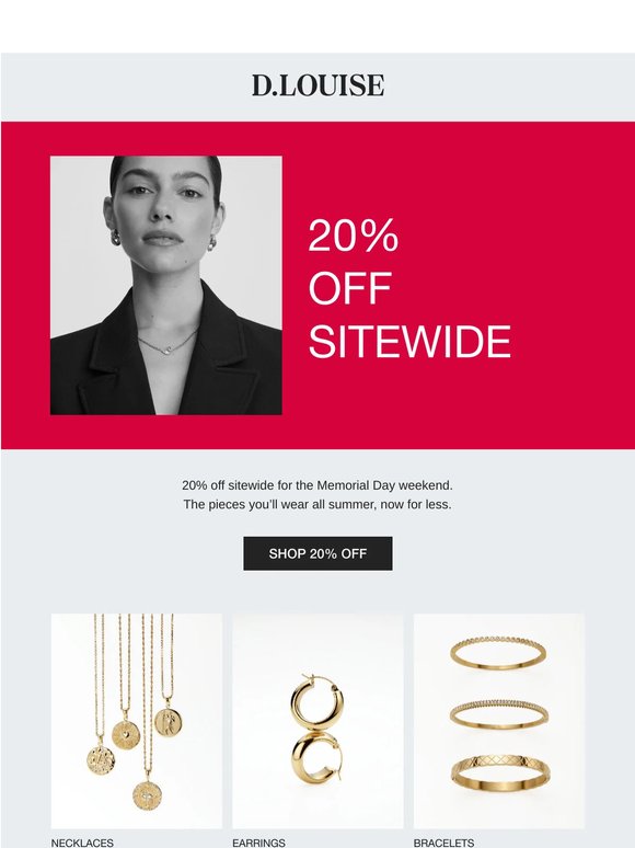 20% OFF SITEWIDE