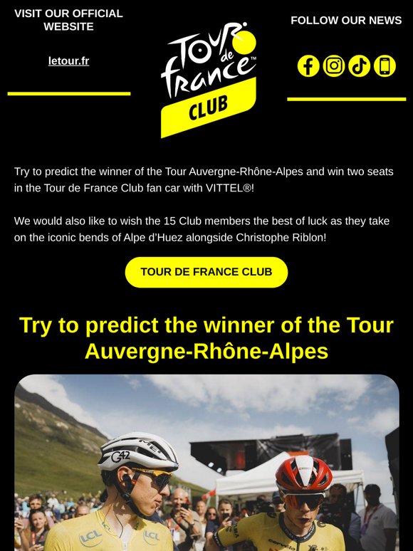 The Tour de France Club fan car with VITTEL® is back!
