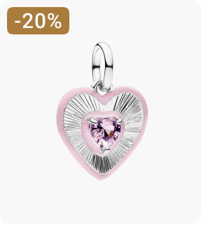 charm medaillon cur rose rayonnant