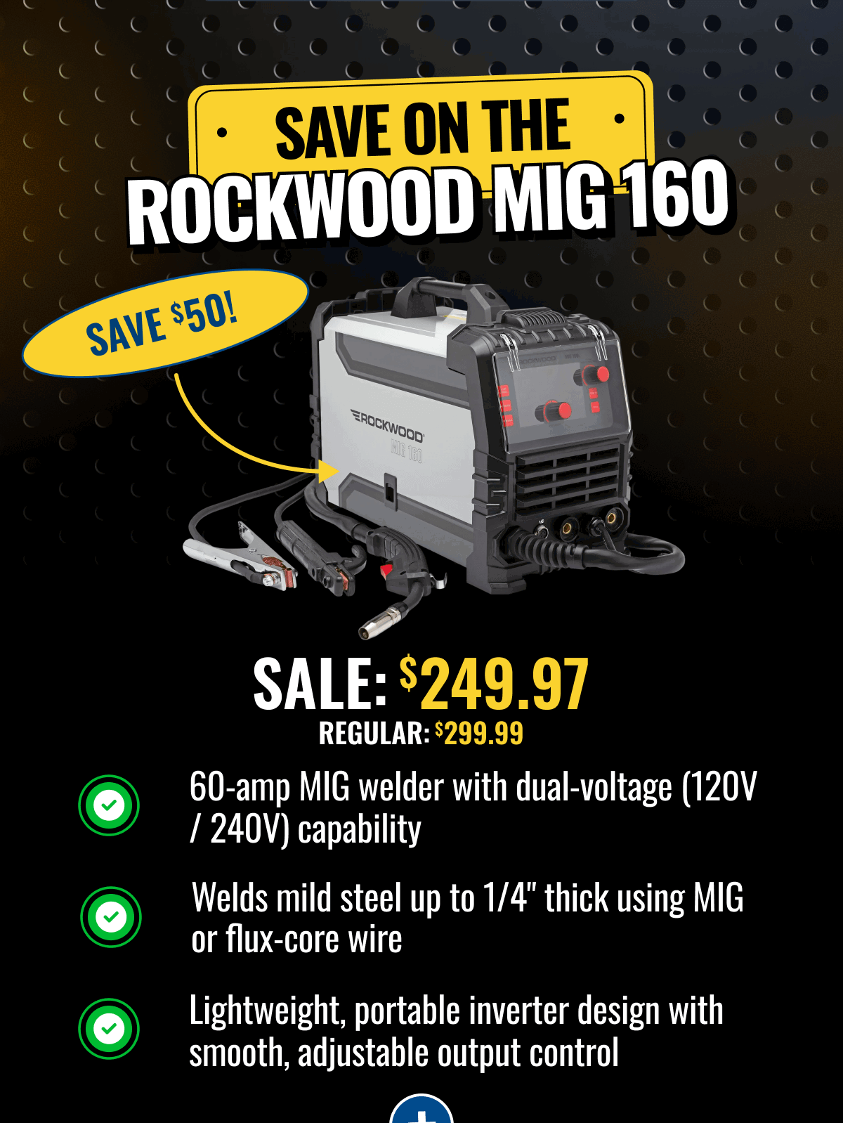SAVE ON THE ROCKWOOD MIG 160