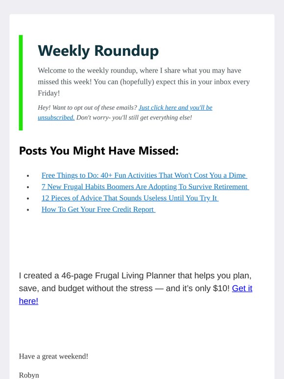 weekly Roundup 05.22.26 👵🗝️