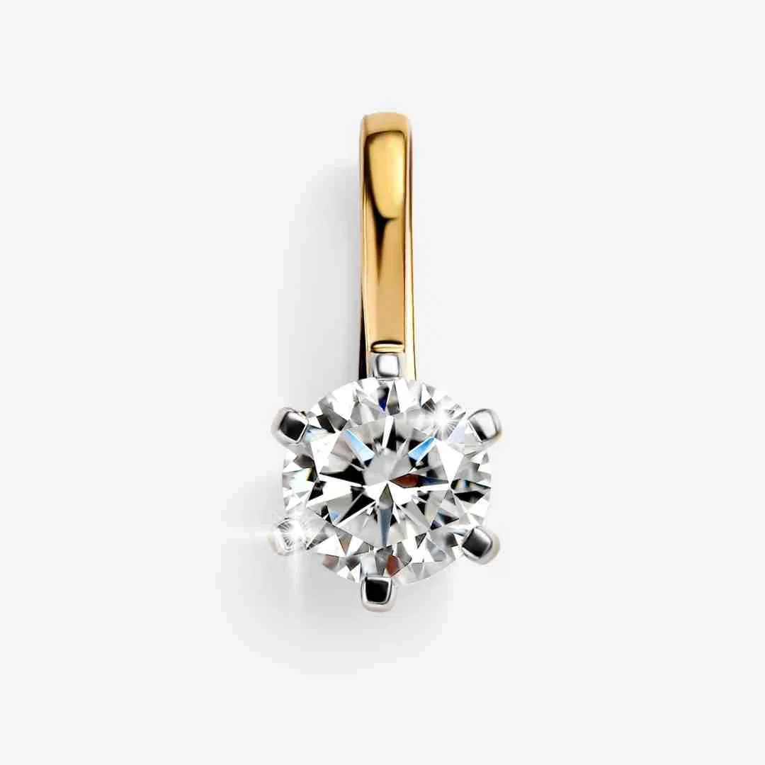 Image of Versa 1Ct Solitaire Lab Grown Diamond Pendant in Silver