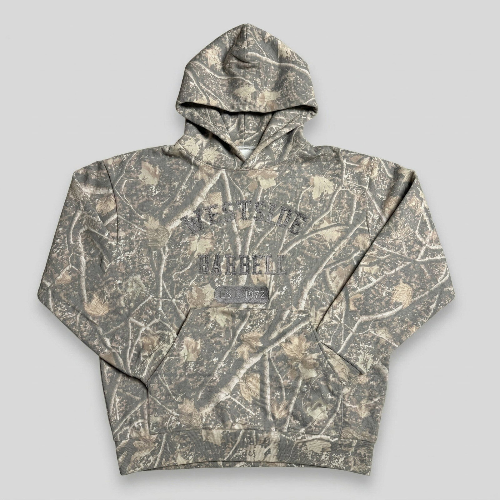 EST. 1972 Heavyweight Camo Hooded Sweatshirt in Deadwood camouflage