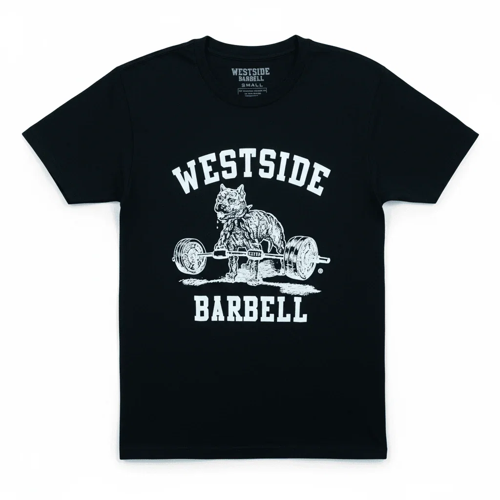 WSBB Mens Original Gym T-shirt in black with white Nitro print