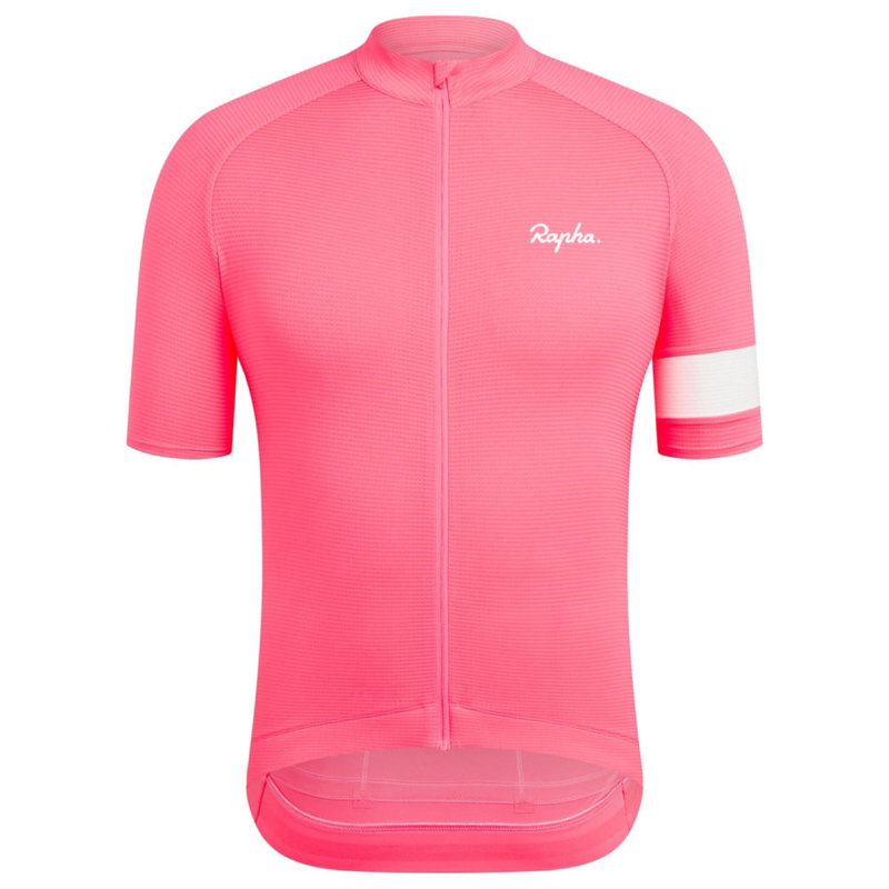 Mens Core Lightweight Cycling Jersey (High-Vis Pink)