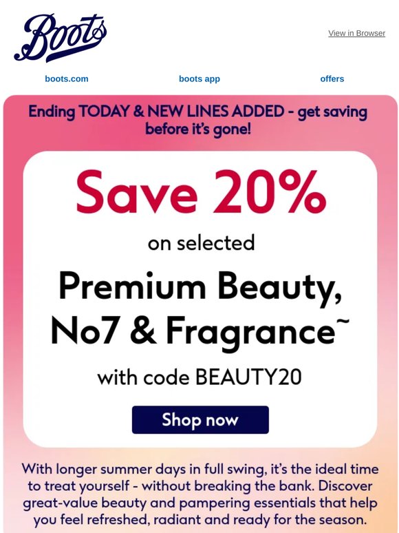 20% off Beauty is calling 📞…