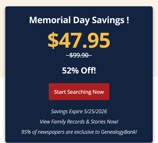 Memorial Day Savings !