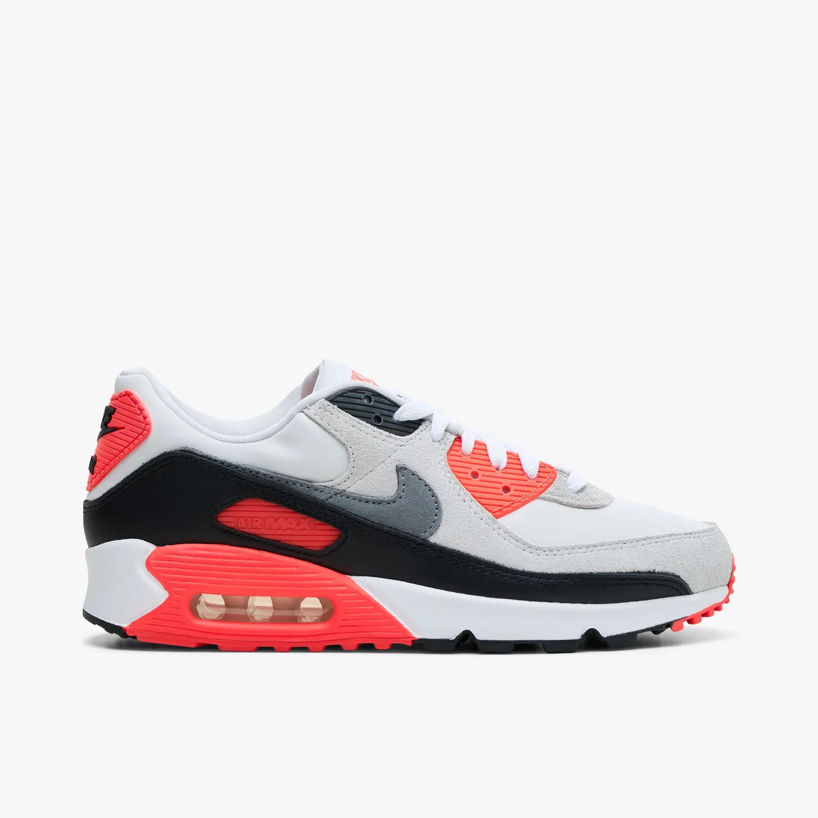 Image of Nike Air Max 90 Infrared 3M White / Particle Grey - Light Smoke Grey