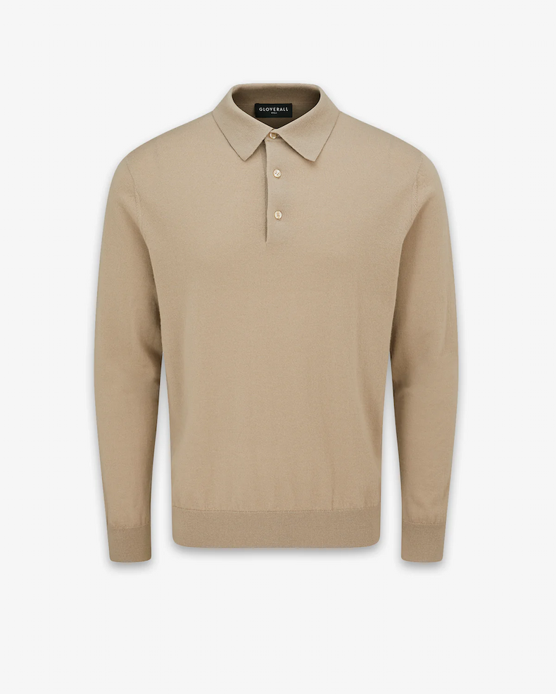 Camel Polo Shirt – Long Sleeve
