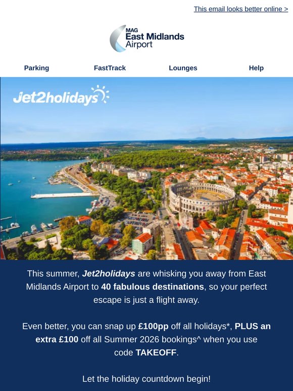 Save £100pp* with Jet2holidays!