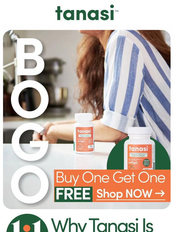 Patented CBD+CBDA, Now BOGO