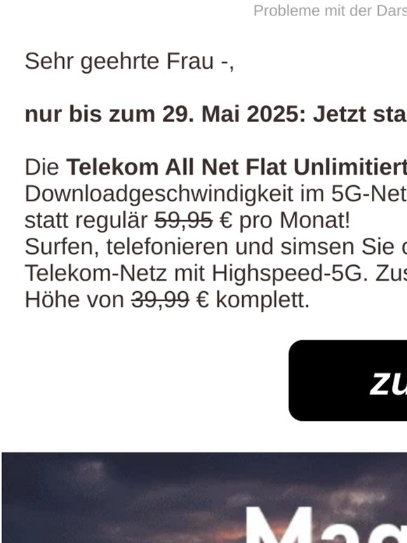 Unlimitiert Surfen im Telekom-Netz