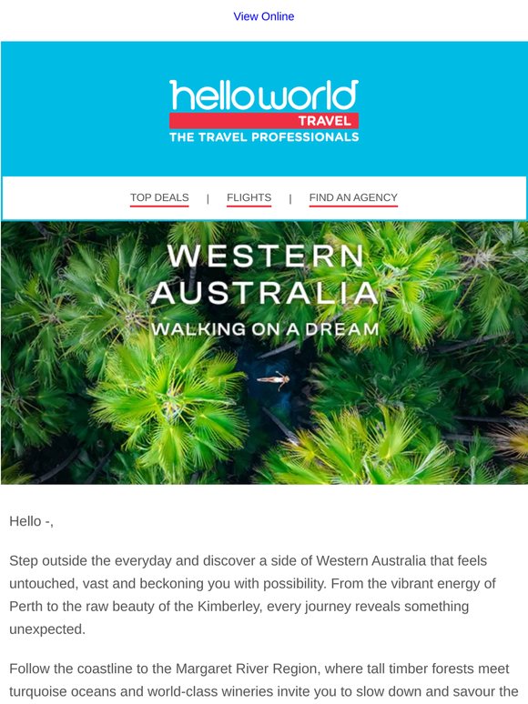 Step into a Dream in Western Australia