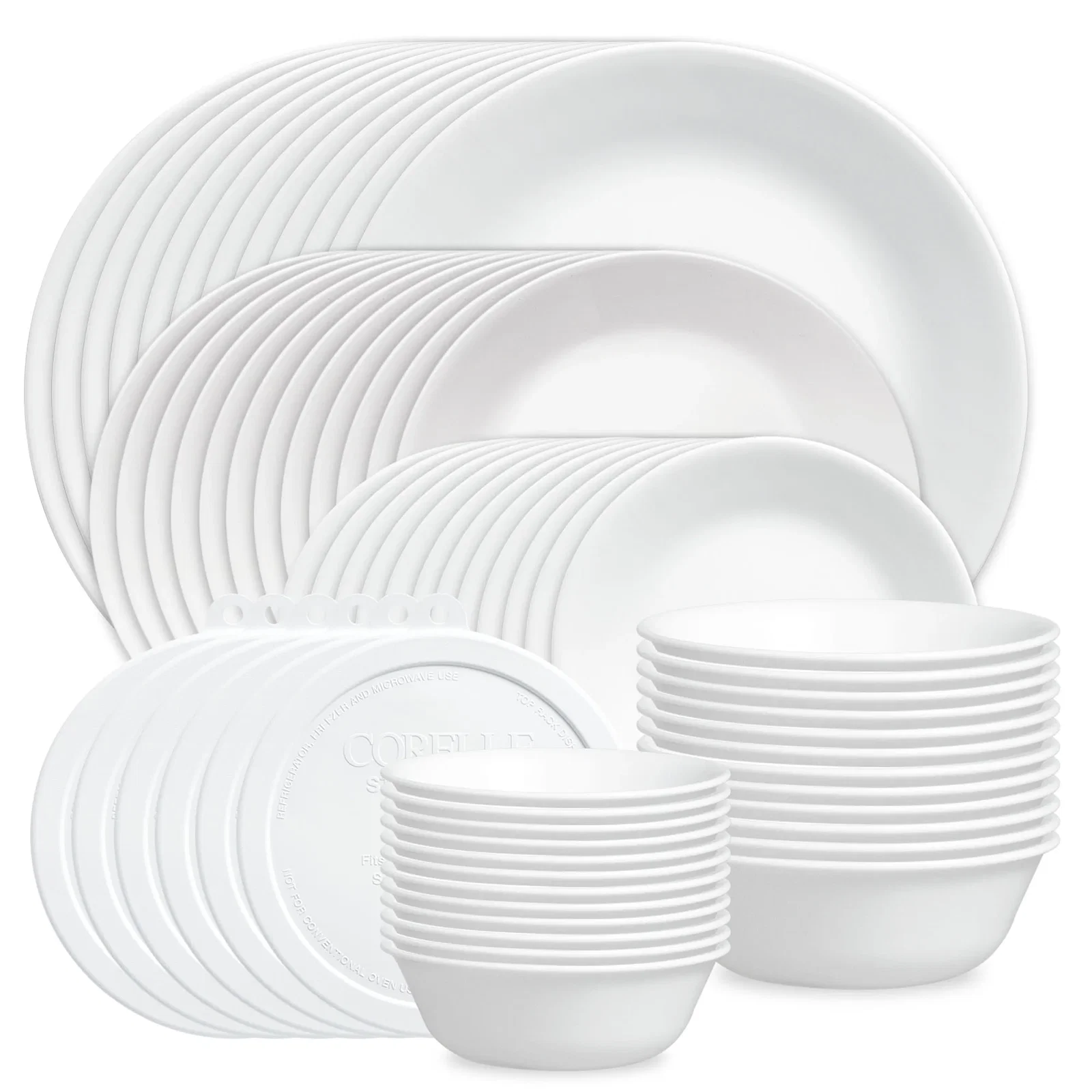 Image of Corelle® Winter Frost White 66-piece Dinnerware Set, Service for 12