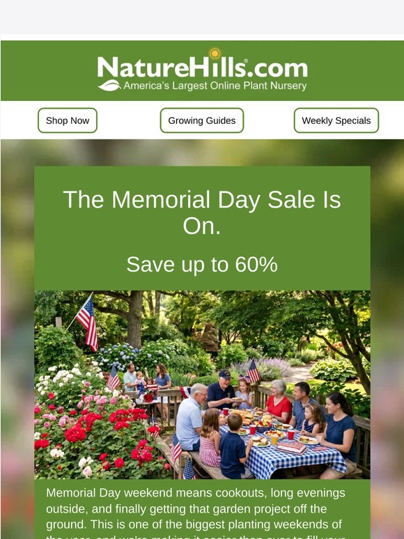 Don’t Miss Out: Memorial Day Plant Specials!
