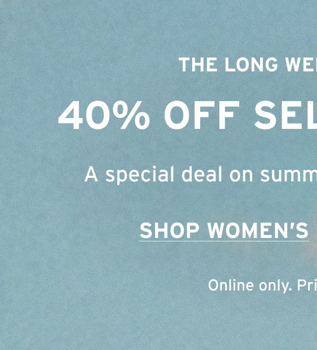 40% OFF SELECT WOMEN'S SHORTS