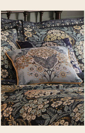 Appletree Interiors Floral Print Velvet Cushion
