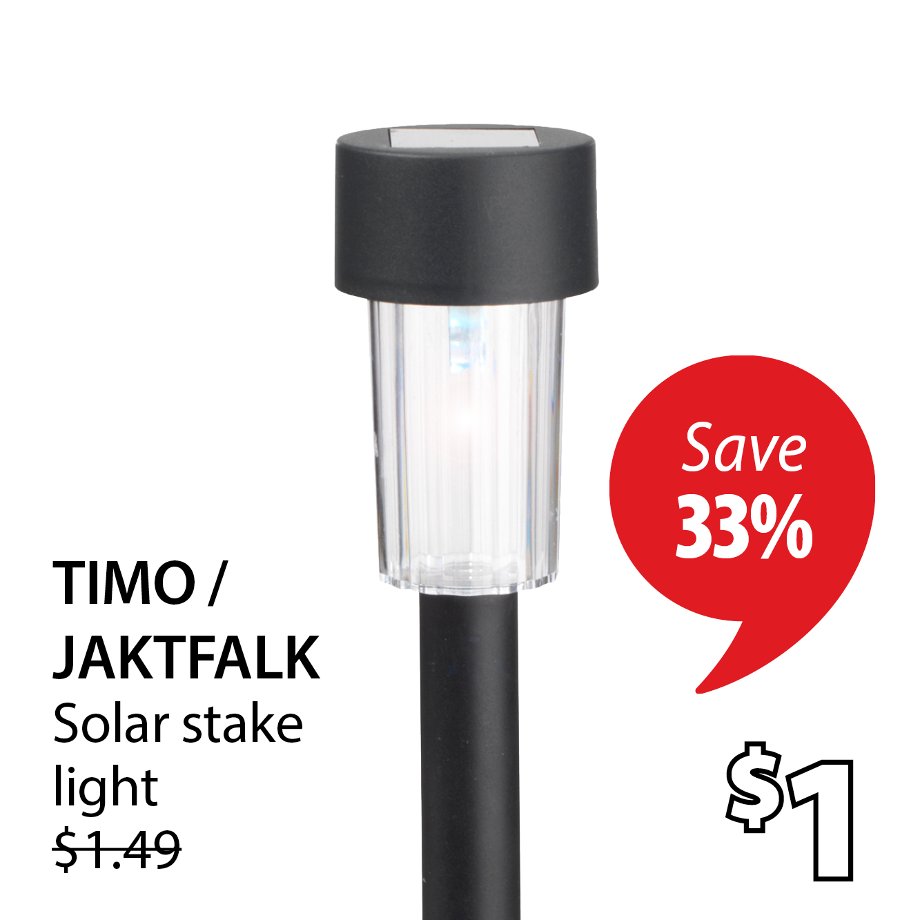 TIMO Solar stake light | Save 33%