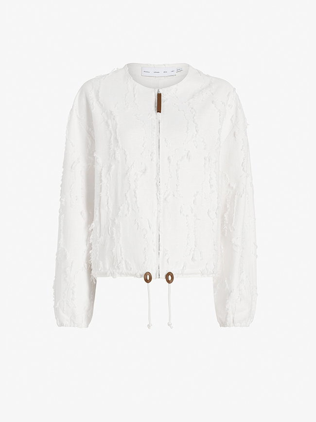 Madigan Jacket in Jacquard Cotton in Off White