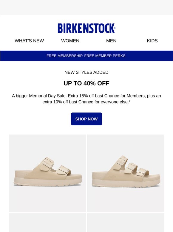 Memorial Day Sale: Up to 40% Off Last Chance + New Styles Added