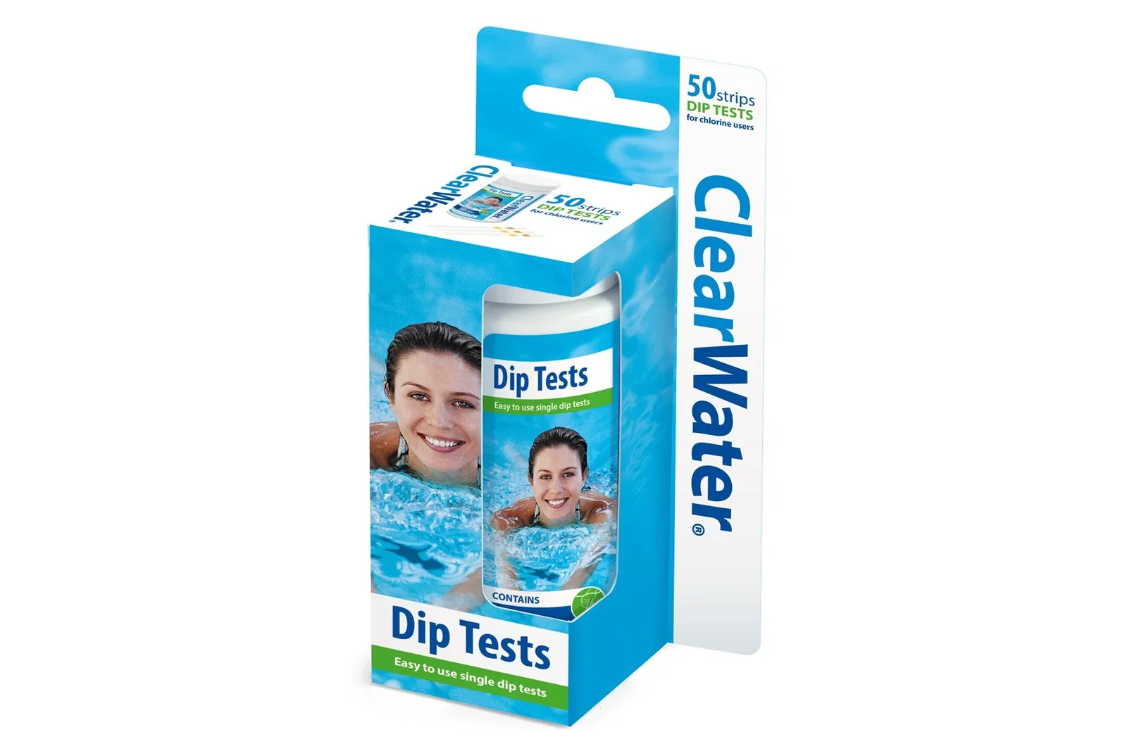 Image of ClearWater 3-in-1 Hot Tub Test Strips x 50