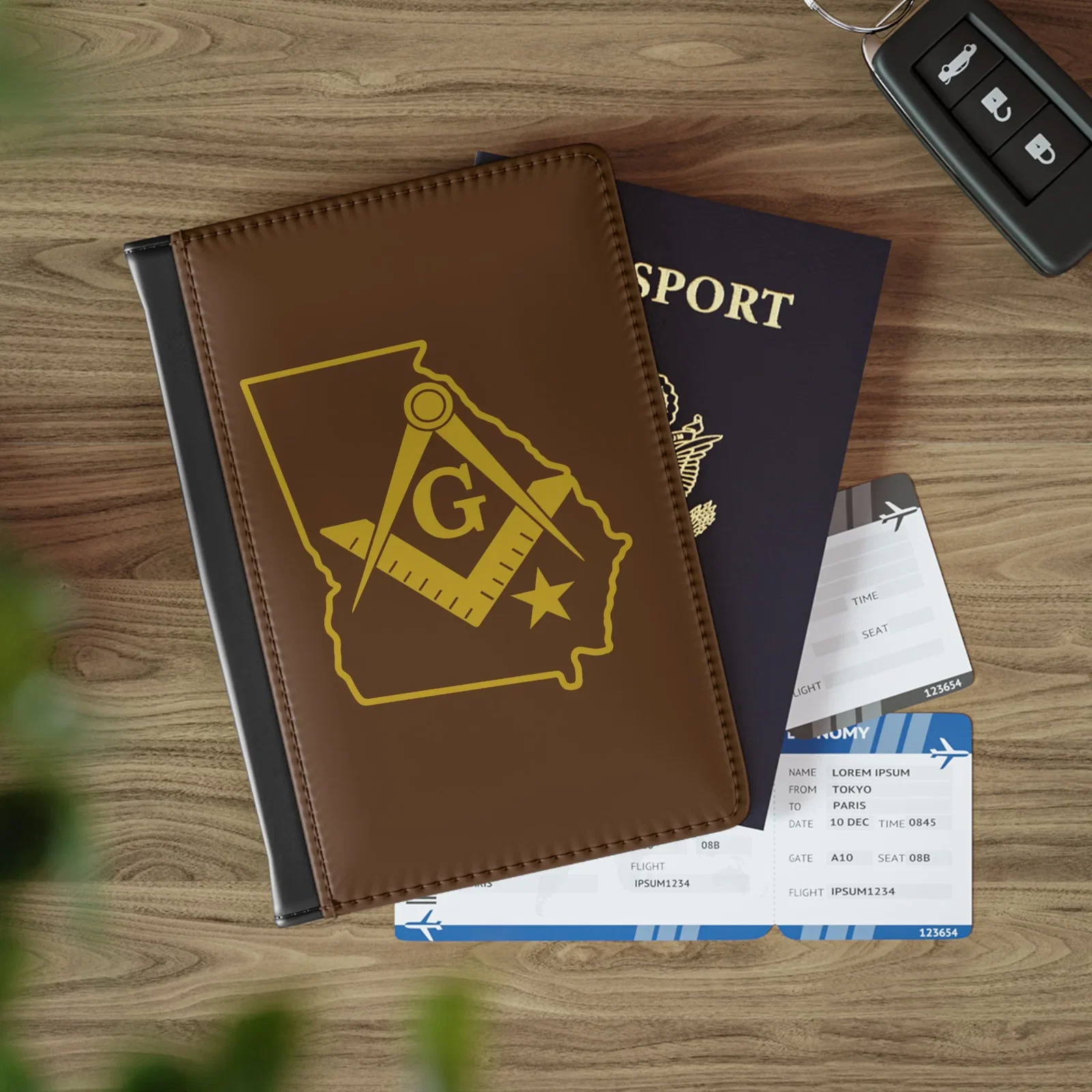Master Mason Blue Lodge USA Passport Cover