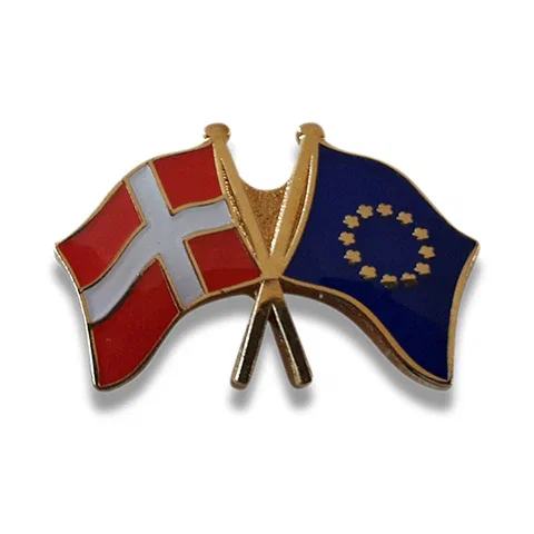 Image of Flag pin Danmark-EU Venskabsflag