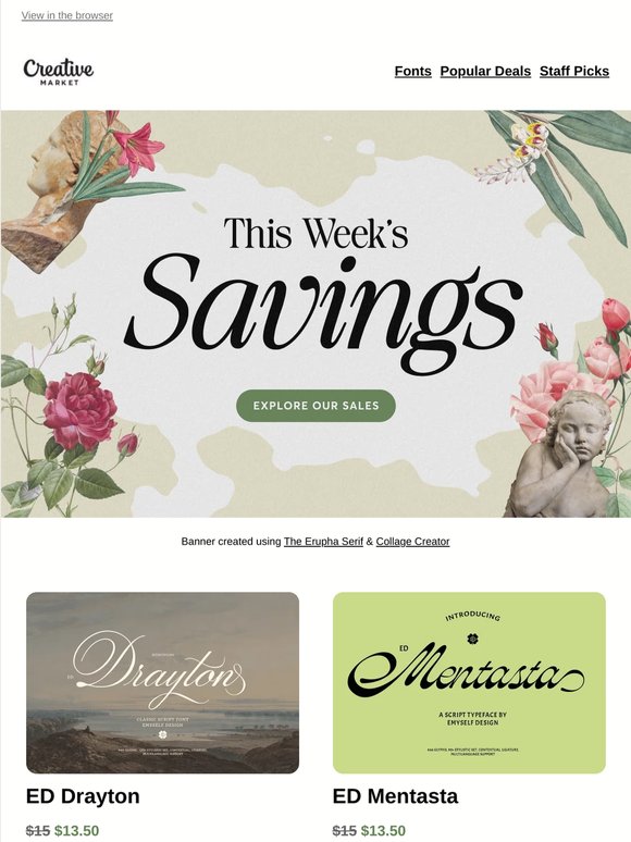 🛒 Your weekly creative deals have arrived