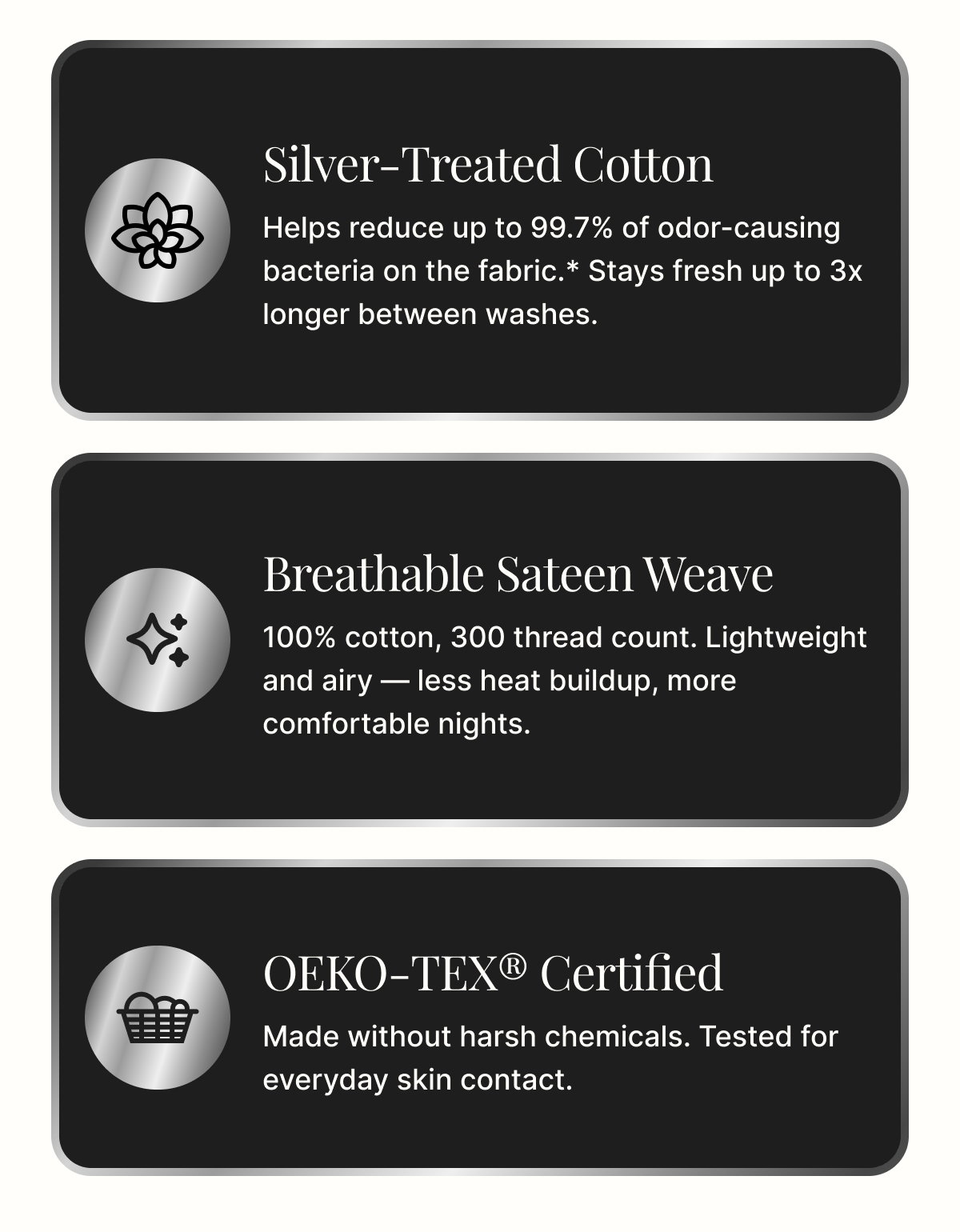 Helps reduce up to 99.7% of odor-causing bacteria on the fabric.* Stays fresh up to 3x longer between washes.