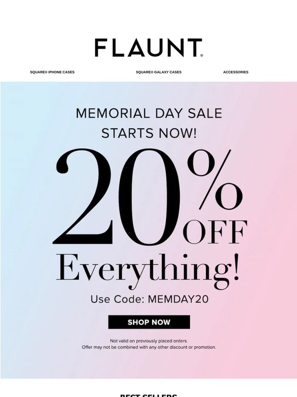 20% OFF SITEWIDE - this weekend only!